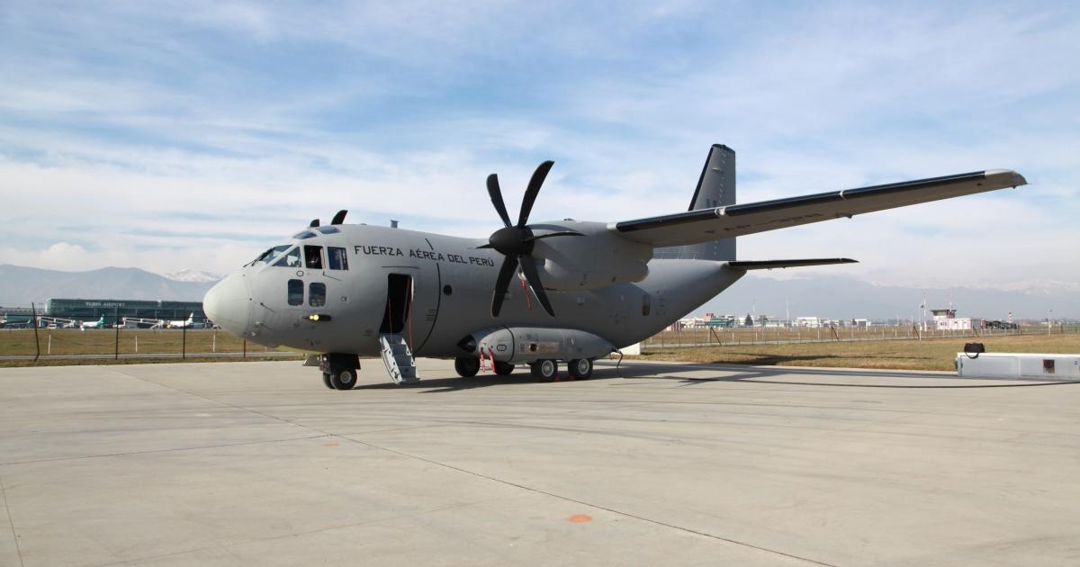 Peru will take delivery of its first two C-27Js shortly, and has now ordered another two. (photo: Alenia Aermacchi)