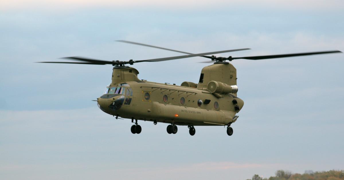 The U.S. Army now has 309 CH-47F Chinooks, which are replacing D models as they are fielded. It also has 150 E models. (Photo: Boeing)