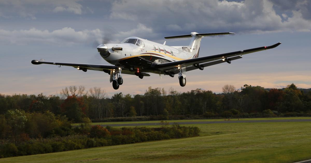 Business aircraft flying in the U.S. climbed for the 13th consecutive month in December, rising 1.6 percent year-over-year. By aircraft category, turboprops–which includes aircraft such as this Pilatus PC-12–lead the way with a 3-percent increase from a year ago, according to the latest stats from Argus. (Photo: Pilatus Aircraft)