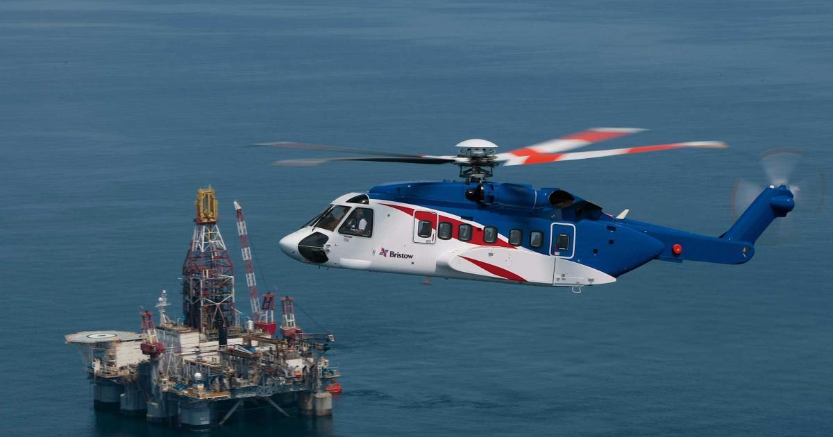 The current drop in oil prices is not having an effect on Bristow's offshore oil operations.