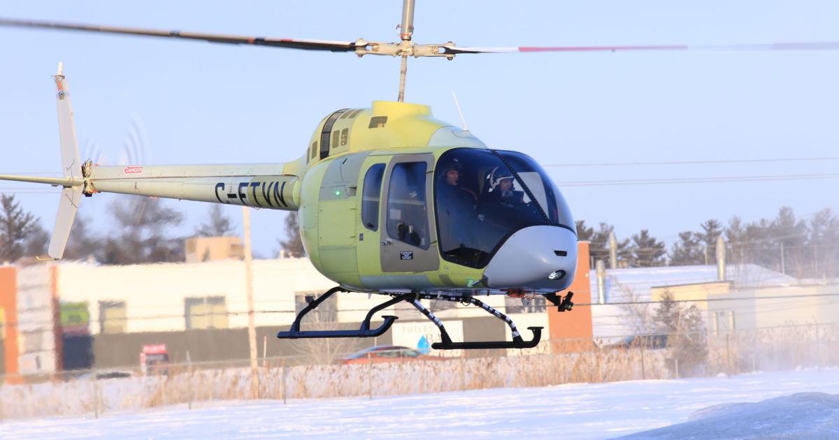 The second Bell 505 Jet Ranger X flight-test vehicle (FTV) successfully achieved its first flight on February 23 at Bell Helicopter’s Mirabel, Québec manufacturing facility, some three months after the first 505 FTV made its maiden flight there. The new helicopter is on track to be certified by the FAA by year-end.