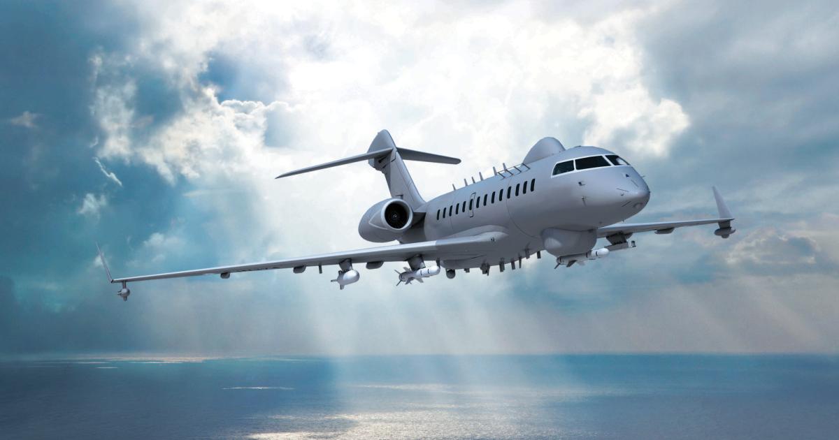 The Bombardier Global 5000 in the maritime patrol configuration proposed by IAI (Photo: IAI)