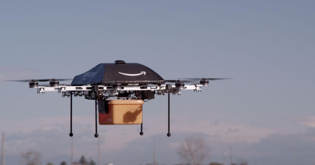 Amazon plans to test a multirotor helicopter for package deliveries over land in owns in Washington state. (Photo: Amazon)