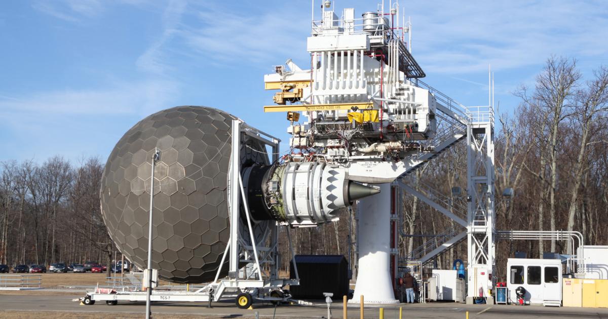 The GEnx technology demonstrator in Peebles, Ohio, tests functionality and durability of the engine's advanced hot-section components. (Photo: GE Aviation)  
