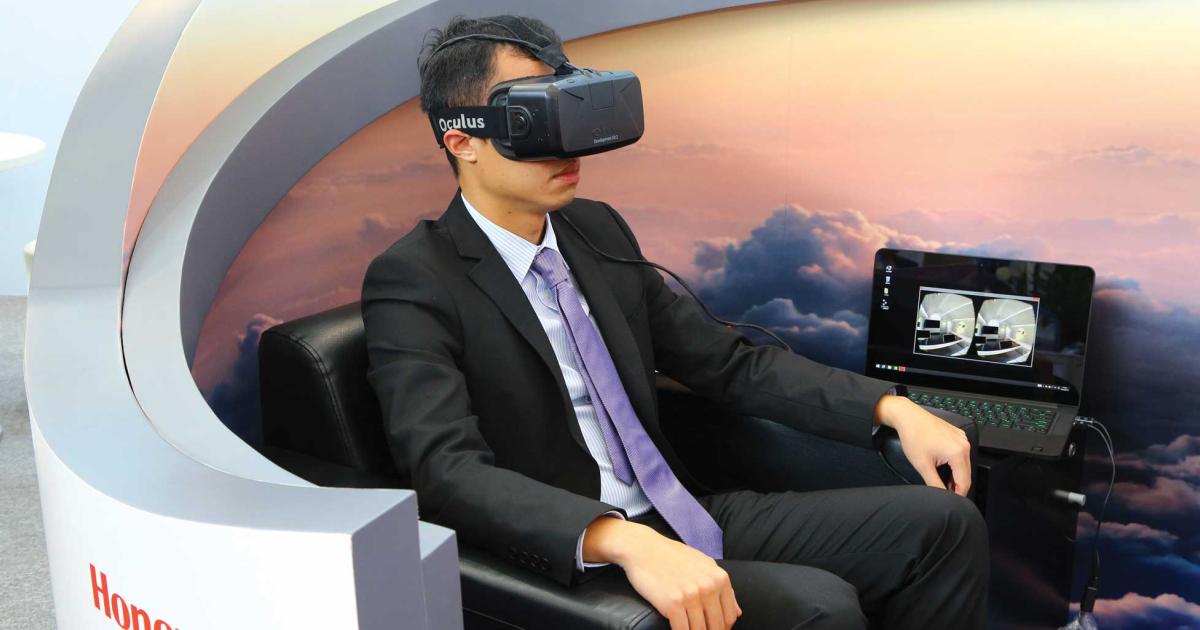 Honeywell’s innovative Occulus Rift 3-D display technology puts ABACE visitors in the “virtual” driver’s seat.