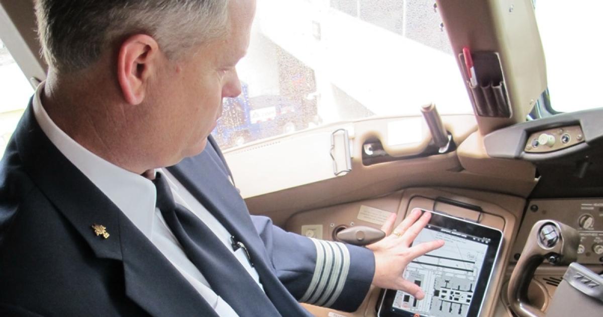 Among major U.S. carriers, American Airlines is an early adopter of iPads as electronic flight bags. (Photo: American Airlines)