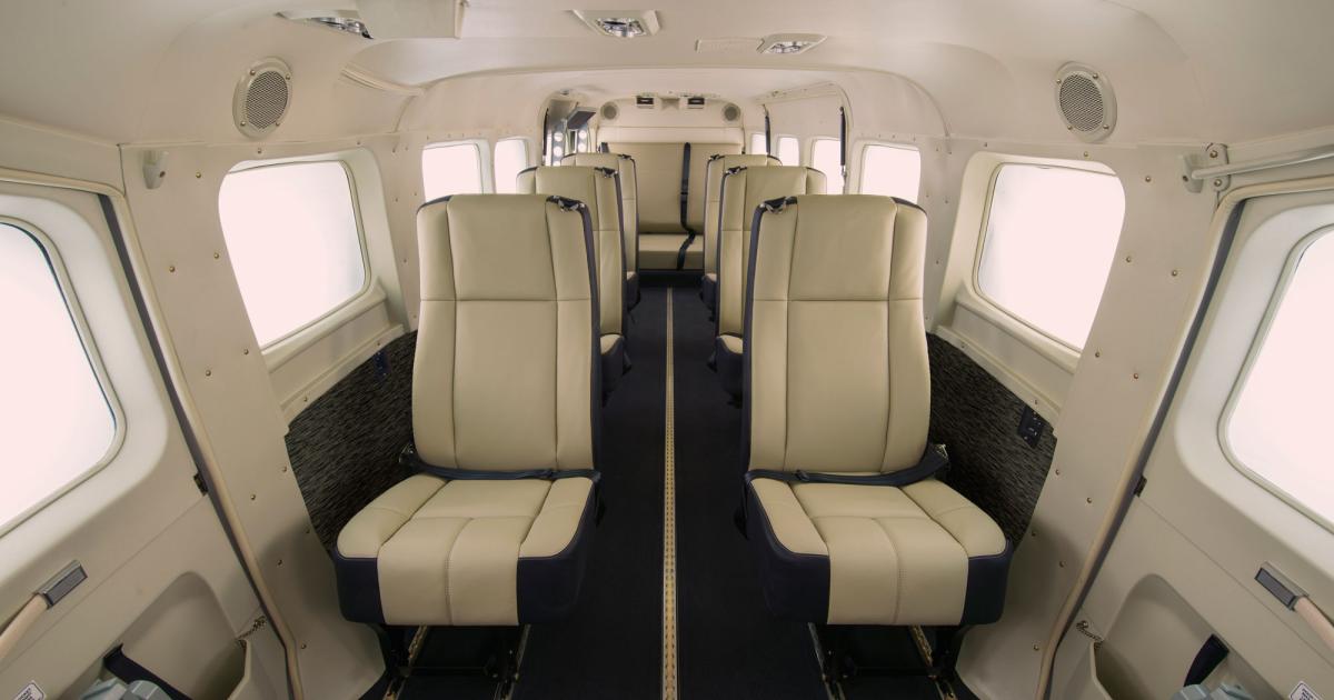Cessna Aircraft unveiled a new standard interior for the Caravan turboprop single this week at Sun ’n’ Fun 2015. The new interiors, which improve cabin comfort and functionality, are immediately available and customer deliveries have begun.