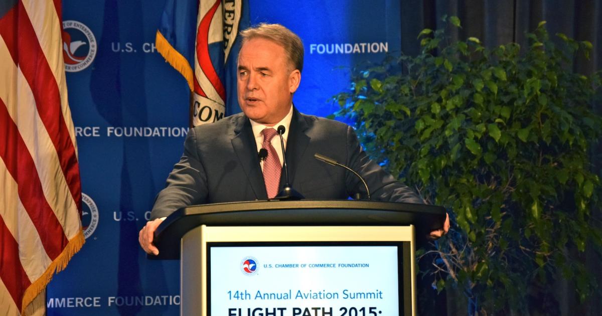 Etihad CEO James Hogan defended the airline last month in a speech to the U.S. Chamber of Commerce. (Photo: Bill Carey)