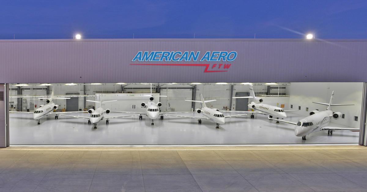 American Aero FTW recently completed its second 40,000-sq-ft hangar this year, the second part of a new 100,000-sq-ft Leed-certified structure. (Photo: American Aero)