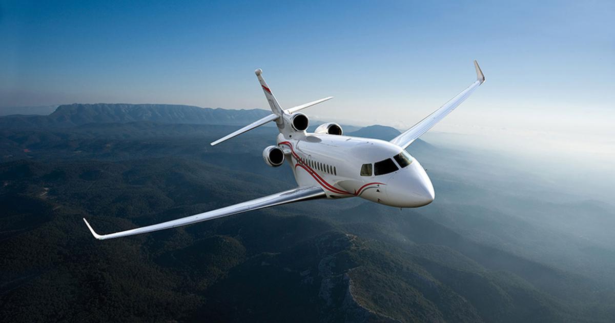 Business aviation flying in North America accelerated again in April, climbing 2.8 percent from a year ago. However, large-cabin jets such as this Dassault Falcon 7X saw activity rise by 6 percent, attesting to their current popularity. (Photo: Dassault Falcon)