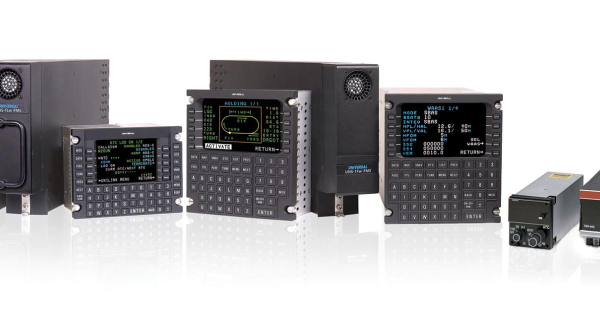Operators can now combine Universal Avionics’s SBAS-Flight Management System with the Rockwell Collins TDR-94(D) ADS-B transponder. Universal Avionics is also offering a special incentive program to install its UniLink UL-800/801 Communications Management Unit.
