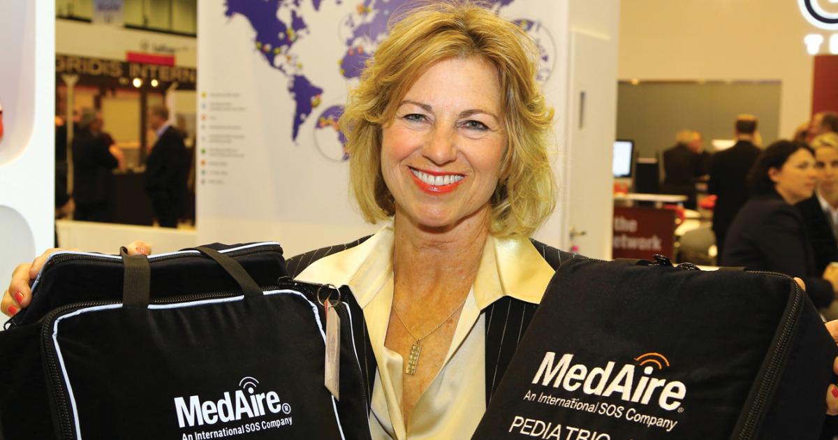 MedAire founder Joan Sullivan Garrett celebrates 30 years of service.