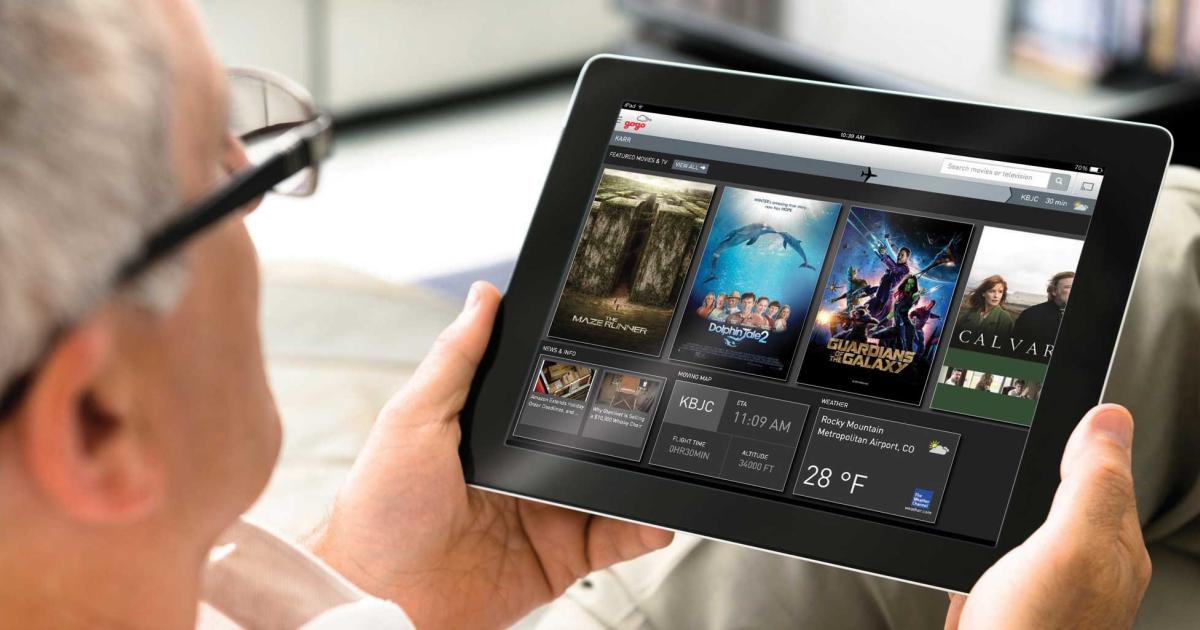 The Gogo Vision inflight entertainment and connectivity system allows passengers to watch up to 200 movies on smartphones, tablets or laptops.