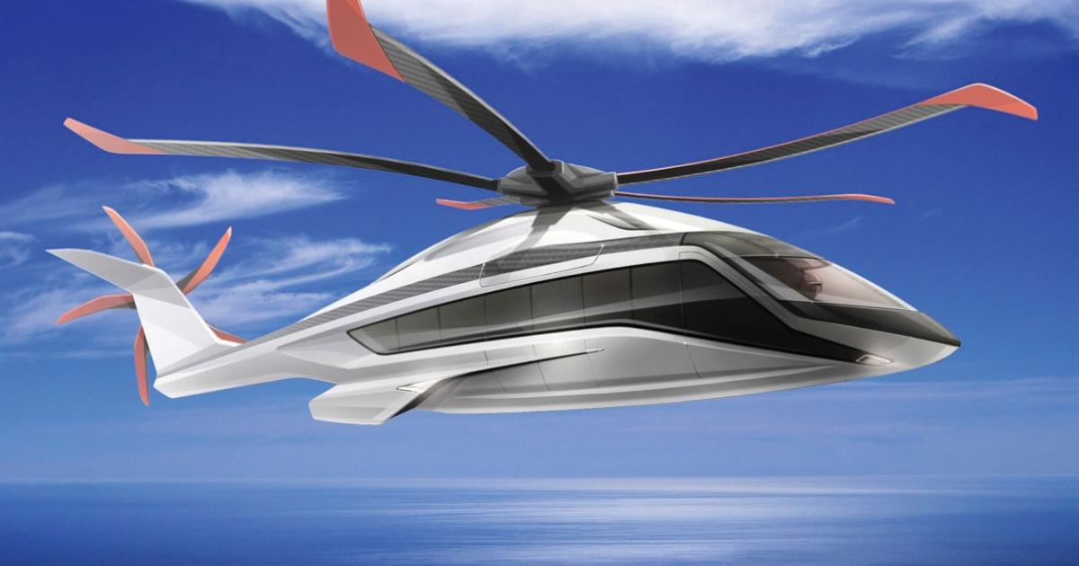 Airbus Helicopters' X6 is primarily targeting the offshore oil-and-gas market with a 19-seat cabin. Turbomeca’s Tech3000 demonstrator might be the basis for an engine on the X6. (Photo: Airbus Helicopters)