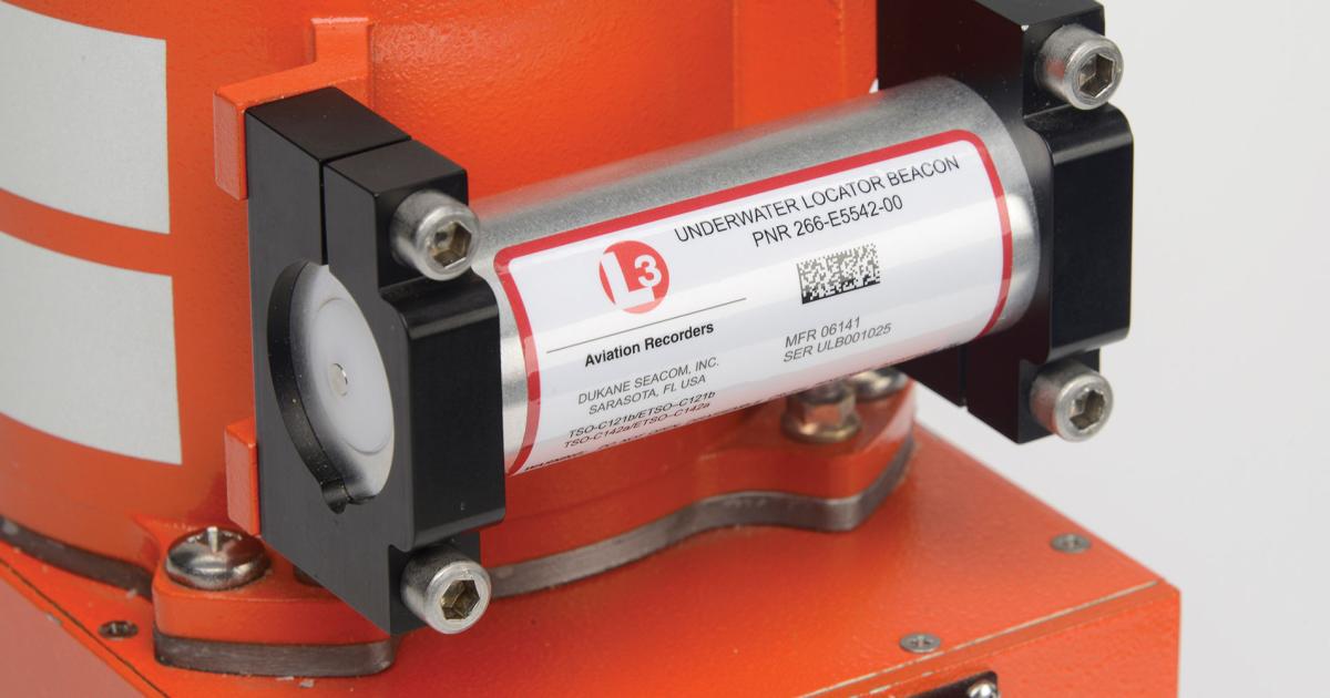 L-3 Aviation Products has released a new 90-day underwater locator beacon for its cockpit voice and flight data recorders.