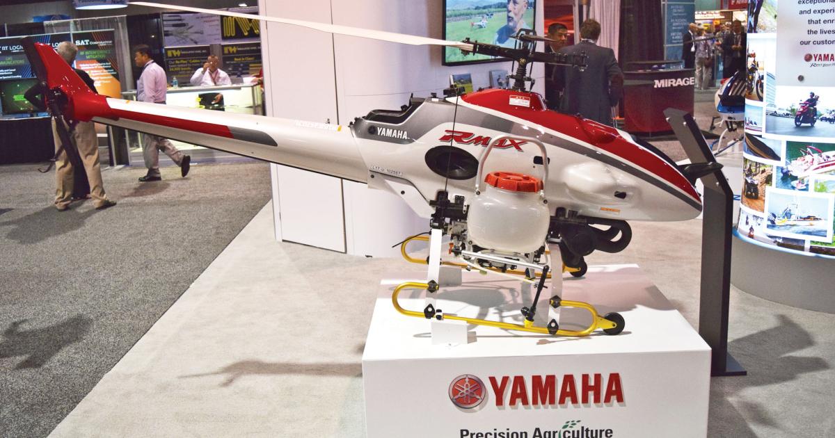 On the eve of the conference, the FAA granted Yamaha Motor Corp. USA an exemption to fly the Rmax helicopter. (Photo: Bill Carey)