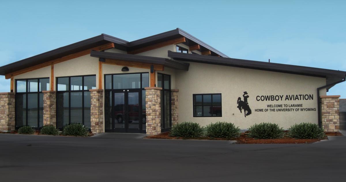 Cowboy Aviation, the airport-owned FBO at Wyoming’s Laramie Regional Airport, completed an upgrade from its previous 1940s era 1,500-sq-ft structure to a newly built 4,000-sq-ft terminal.