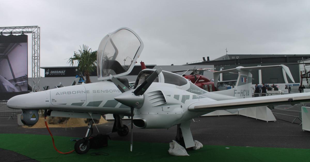 The popular DA42 will be offered for airborne surveillance by a new French partnership. (Photo: Chris Pocock)