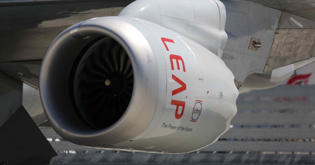 Safran, which has a 50 percent stake in the CFM International joint venture that makes the fast-selling Leap engines, achieved record profits in the first half of 2015. (Photo: CFM International)