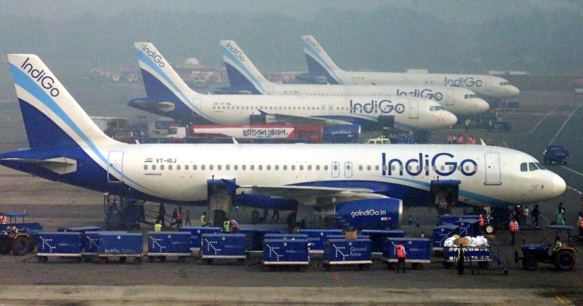 Low-fare carrier IndiGo, which started operating in 2006, reported flying 96 Airbus A320s as of April. (Photo: Neelam Mathews)