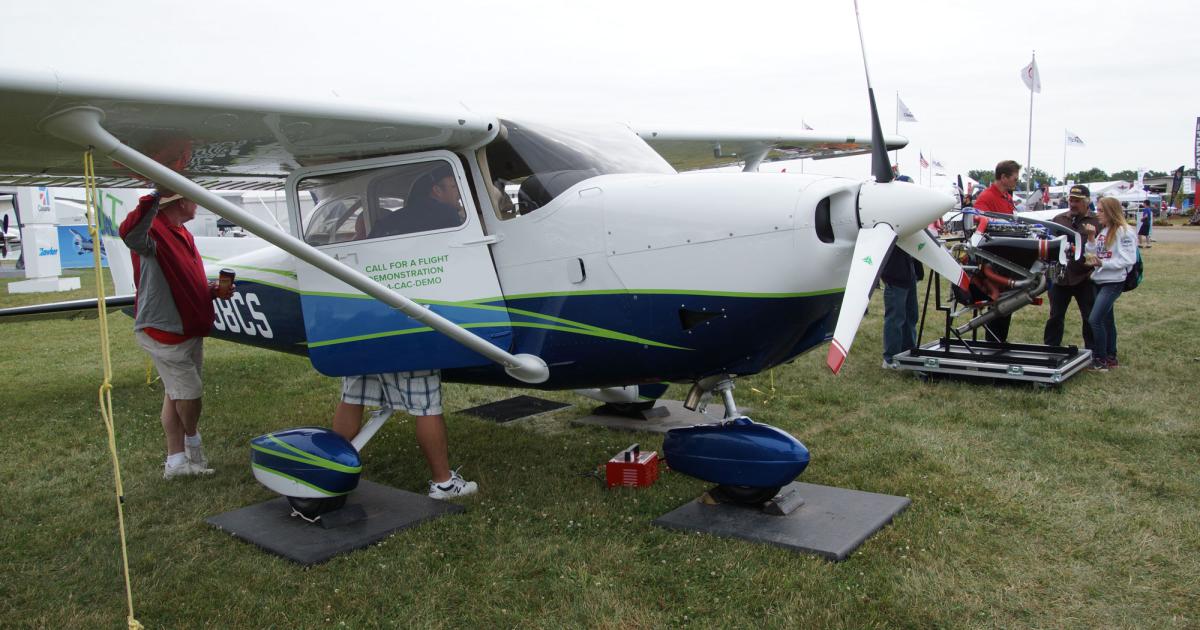 Cessna showed off the turbopowered diesel Skyhawk at last year's AirVenture. (Photo: Matt Thurber)