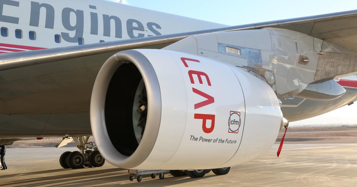 CFM Leap engines have logged 4,730 certification hours in the air and on the ground. (Photo: CFM International) 