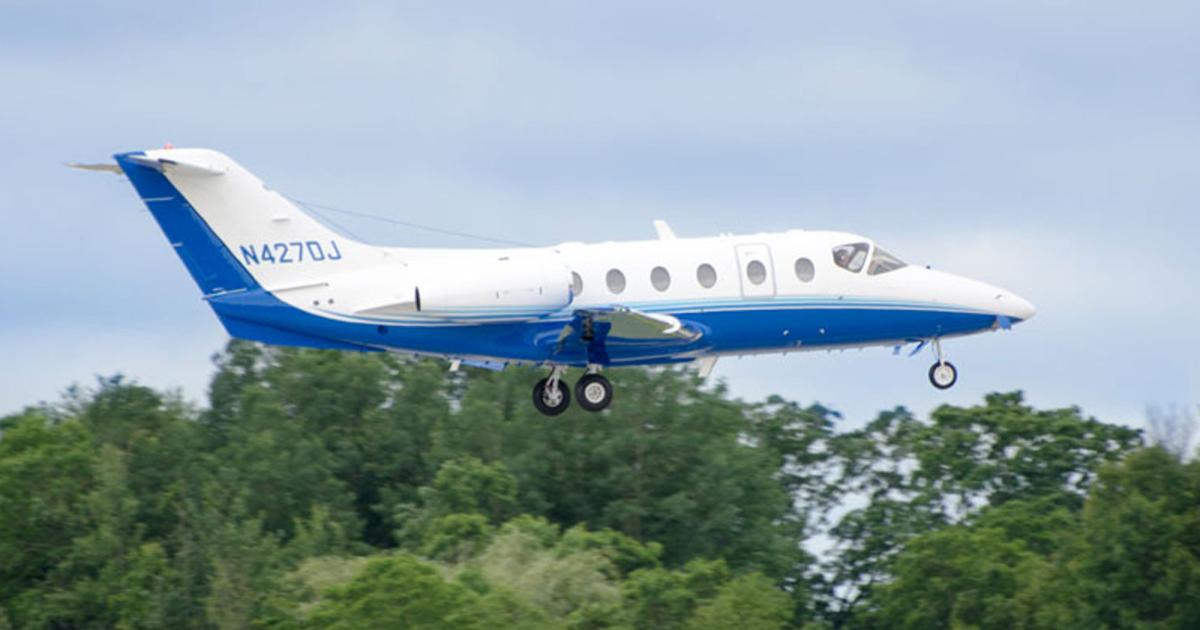 Portsmouth, N.H.-based fractional provider PlaneSense on June 29 took delivery of its first Nextant 400XTi–both its first jet and non-Pilatus-branded aircraft. The jet will be available as an upgrade for PC-12 share owners, several of whom have been asking for faster or longer-range aircraft. (Photo: Greg Chag/PlaneSense)