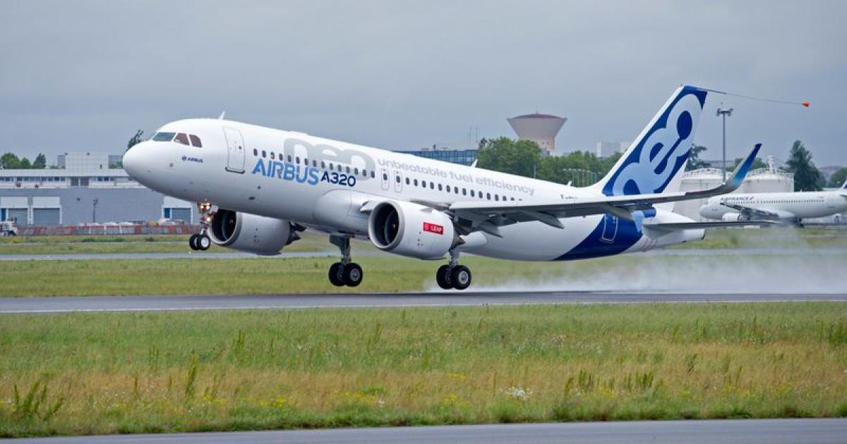 Three Airbus A320neo test articles have accumulated 570 flight test hours. (Photo: Airbus)
