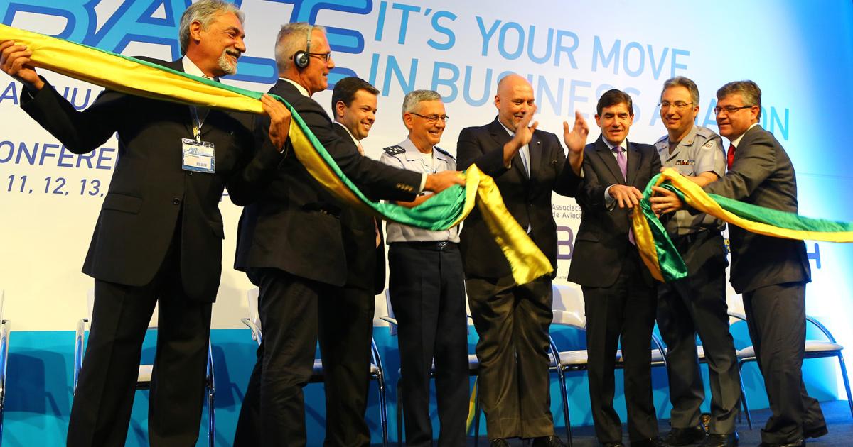 ABAG opened the LABACE show yesterday morning with a traditional ribbon-cutting, attended by organization officials, industry leaders, political representatives and members of the Brazilian military on hand. While the region has shown itself to be a beacon of hope for the rest of the world during the global financial crisis, now Latin America’s is taking its turn facing economic uncertainty. But that didn’t curb the enthusiasm for LABACE. 
