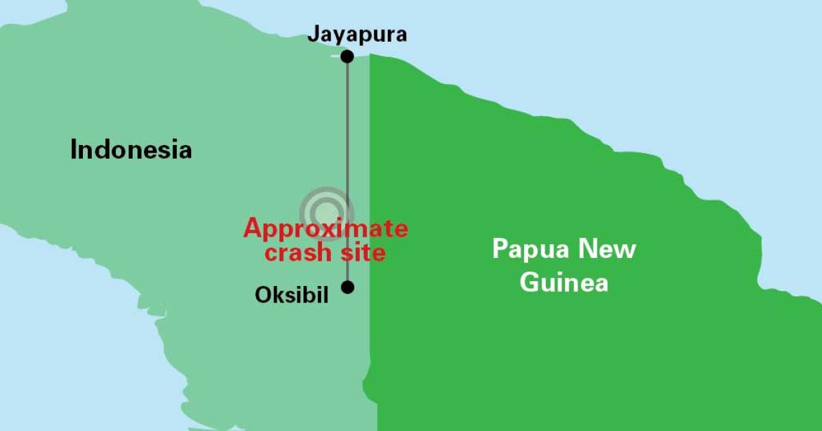 The ATR 42-300 carrying 54 people crashed in a mountainous region of Papua province, some 10 minutes away by air from its planned destination, Oksibil. 