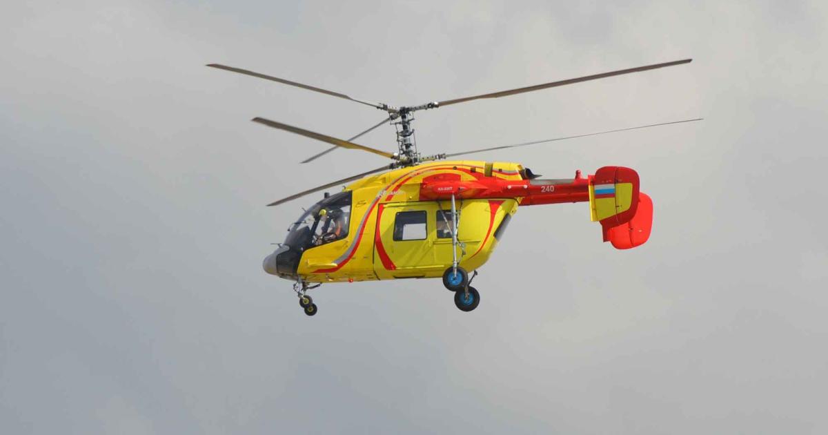 This Ka-226T was displayed at the recent MAKS airshow in Moscow. India will acquire 200 in the country’s first major private helicopter venture (photo: Vladimir Karnozov)