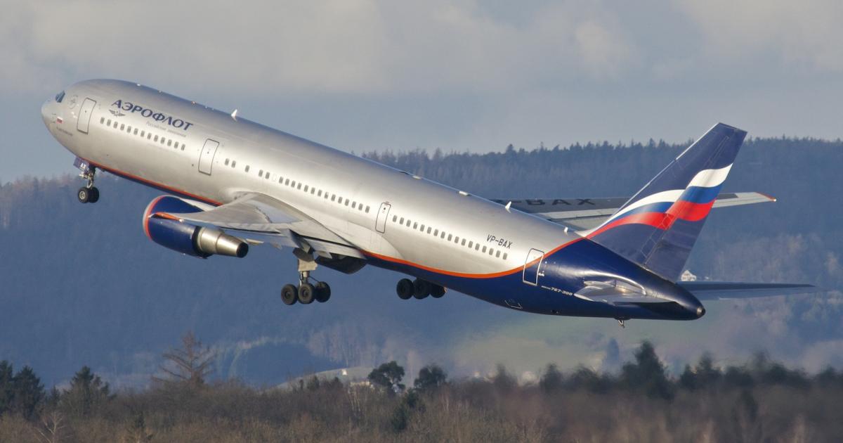 An Aeroflot Boeing 767-300 Takes off from Zurich (Photo: Flickr: <a href="http://creativecommons.org/licenses/by-sa/2.0/" target="_blank">Creative Commons (BY-SA)</a> by <a href="http://flickr.com/people/aero_icarus" target="_blank">Aero Icarus</a>) 