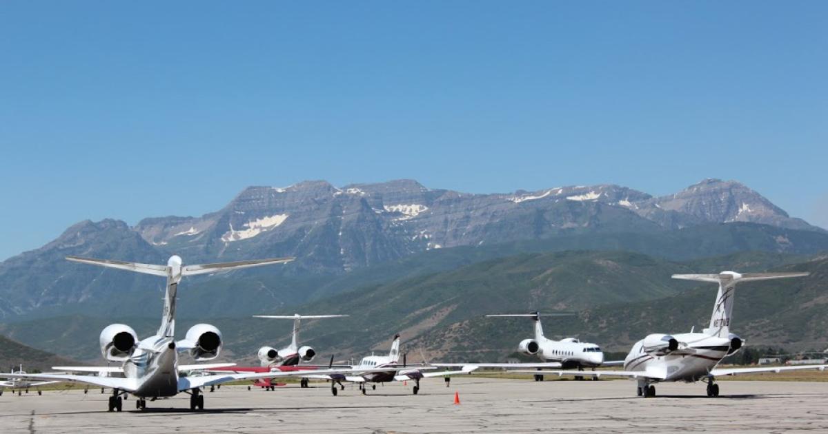The FBO is home to some 90 aircraft, 12 of them turbine powered.