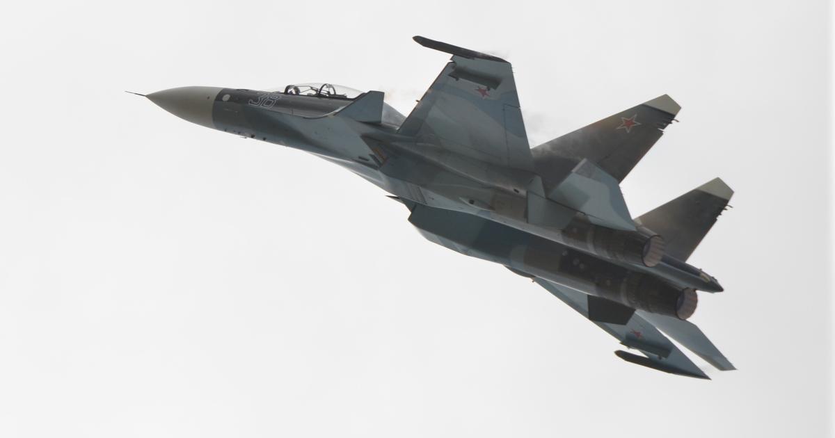 An Su-30MK performs at the MAKS airshow near Moscow recently. (Photo: Vladimir Karnozov)