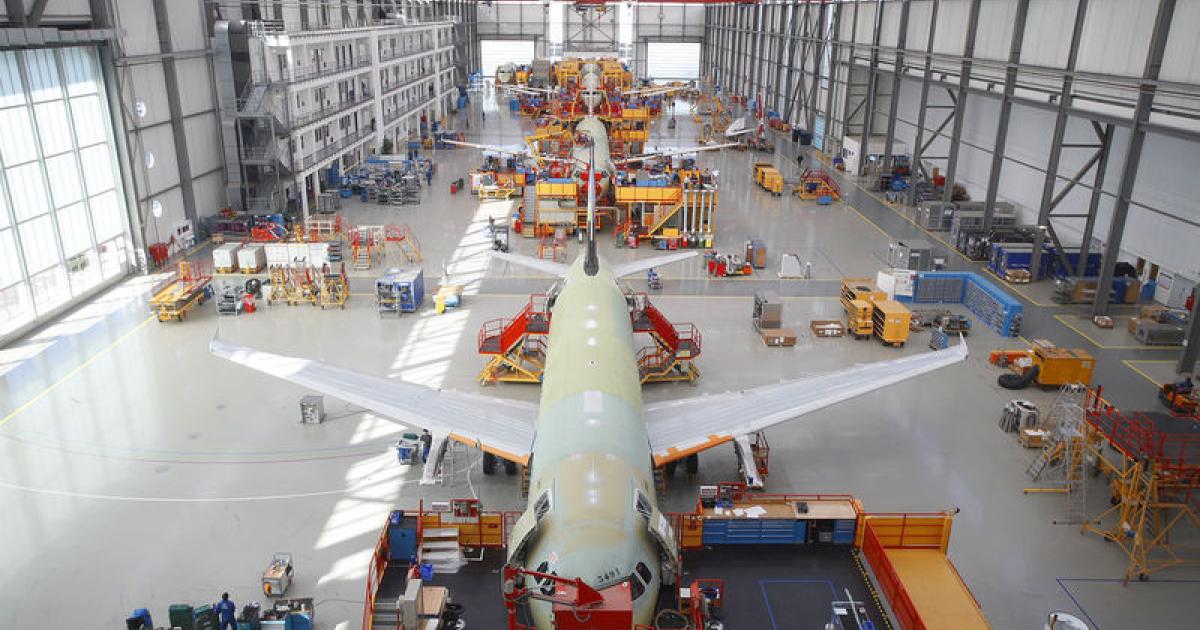 Airbus's final assembly plan in Hamburg, Germany, now produces 25 A320s per month. (Photo: Airbus)