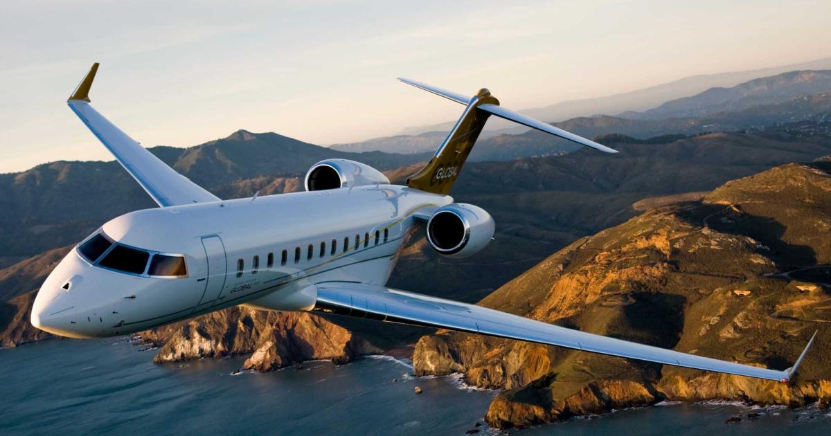 Business jet financing firm Global Jet Capital announced an agreement on October 5 to purchase the aircraft lease and loan portfolio of GE Capital Corporate Aircraft in the Americas. The deal, which is expected to close in the next few months, represents approximately $2.5 billion of large-cabin, ultra-long range business jets such as the Bombardier Global 6000. (Photo: Bombardier Aerospace)