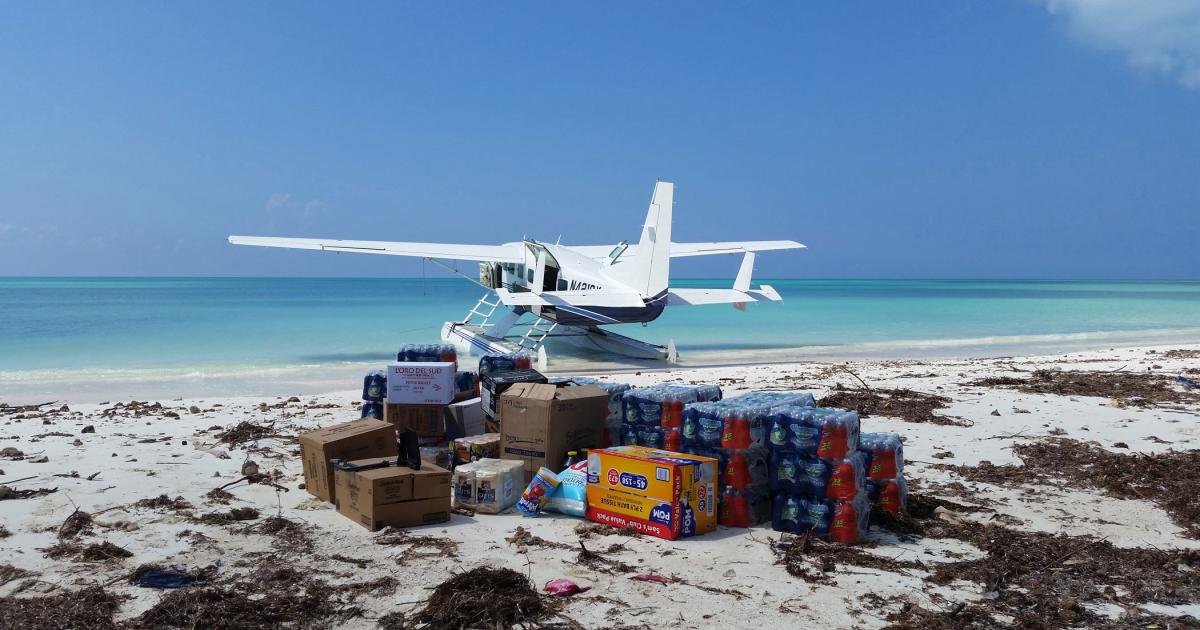 Tropic Ocean Airways used its fleet of Caravans to bring relief supplies to the Bahamas. Photo: Tropic Ocean Airways/Captain Ken White