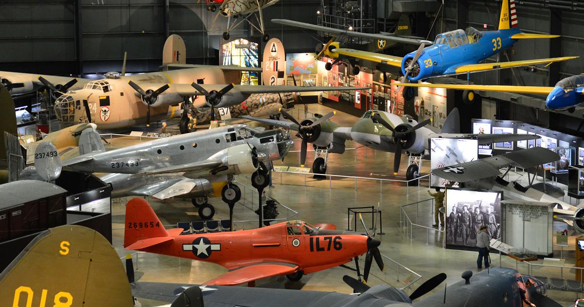 A general overhead view of the WWII Gallery at the National Museum of the United States Air Force. (Photo: U.S. Air Force)