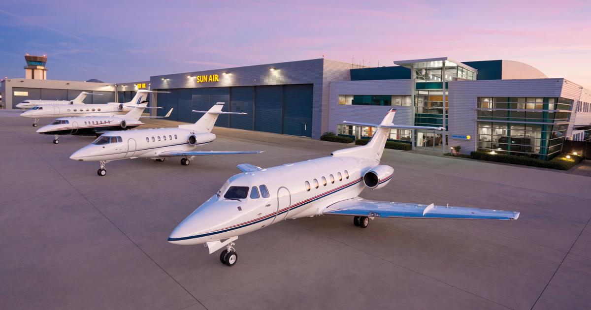 The Sun Air charter fleet comprises aircraft from turboprops to large jets. The large aircraft are the most  popular with the company’s clients.