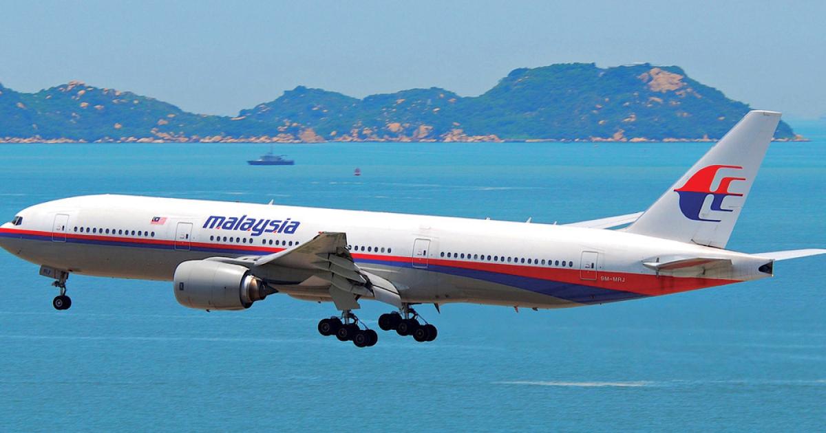 Malaysia Airlines lost two of its Boeing 777s last year–MH370 presumably over the Indian Ocean
in March and MH17 over Eastern Ukxraine in July. A flaperon found on Reunion Island in July this year 
offered the first piece of hard evidence that the former crashed into the sea. 