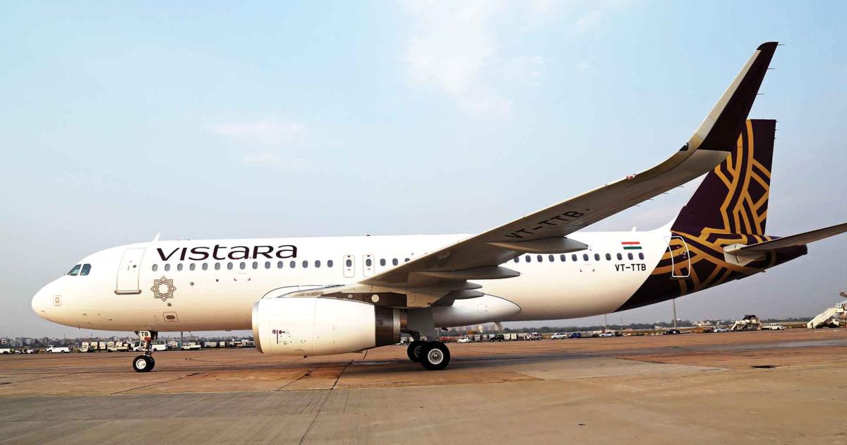 Startup airline Vistara has signed Air Works India to provide all of its engineering services rather than field its own department.