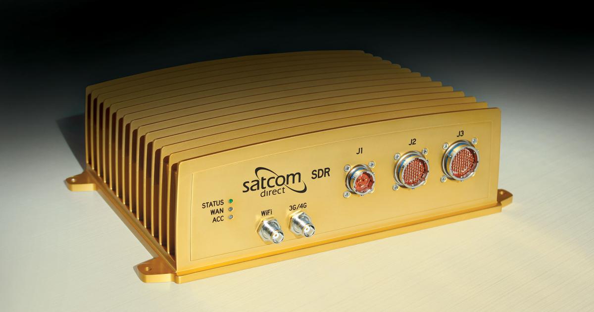 Dubai show goers are getting an exclusive opportunity to order a new gold-colored version of Satcom Direct’s SDR router.
