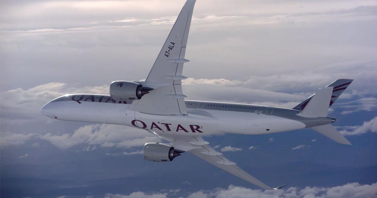 An Airbus A350 operated by Qatar Airways is expected to be one of the highlights of the flying display at this year's Dubai Airshow.
