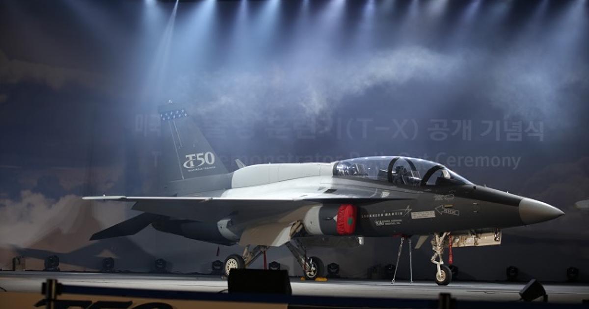 The Korean T-50 jet trainer design shows modifications for the forthcoming T-X competition in the U.S. (photo: KAI)