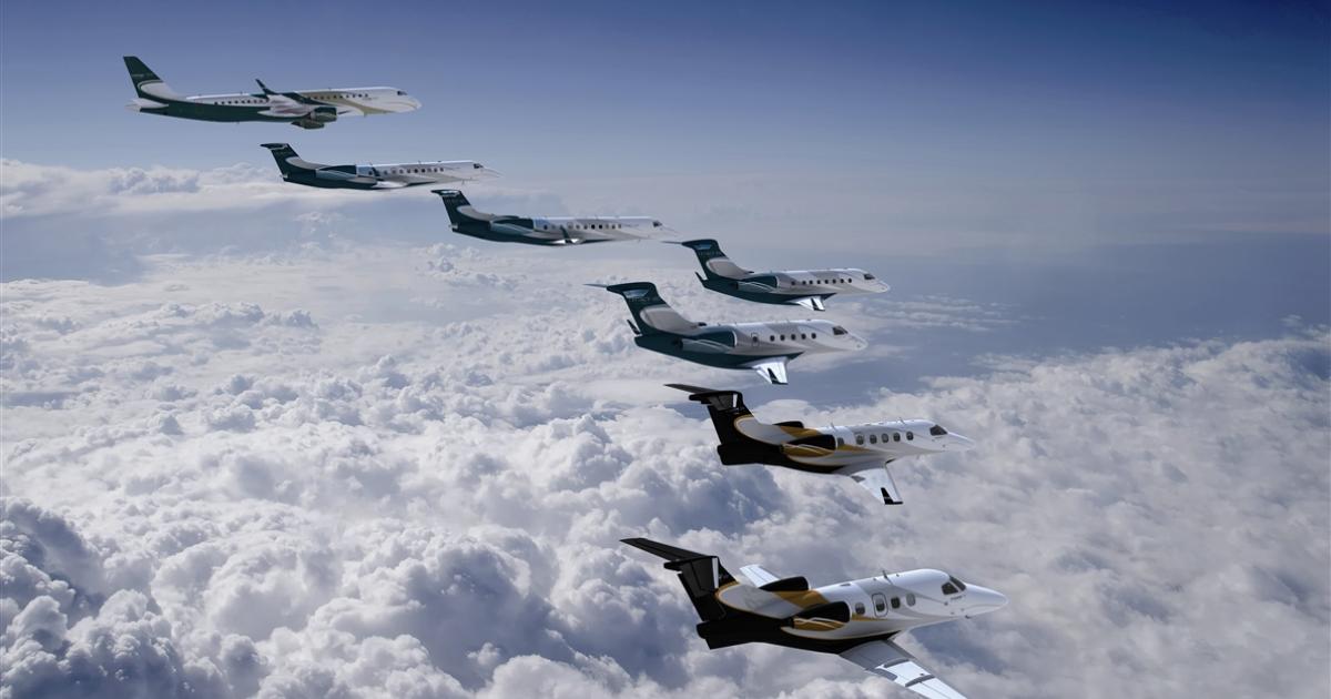 Embraer Executive Jets' 10-year demand forecast for business jets predicts sales of 9,100 aircraft worth $259 billion. Large jets will lead the market both in terms of number of units and valuation at 3,400 and $175 billion, respectively, but midsize jets are expected to regain some traction, selling 3,280 worth $66 billion, which is good news for Embraer's new Legacy 450 and 500. (Photo: Embraer)