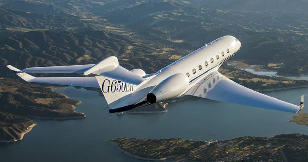 Since entering service three years ago this month, Gulfstream Aerospace’s flagship G650 fleet is nearing the 150 aircraft milestone. Some 145 of the ultra-long-range business jets—105 G650s and 40 G650ERs—are currently flying, according to the Savannah, Ga.-based aircraft manufacturer. (Photo: Gulfstream Aerospace)