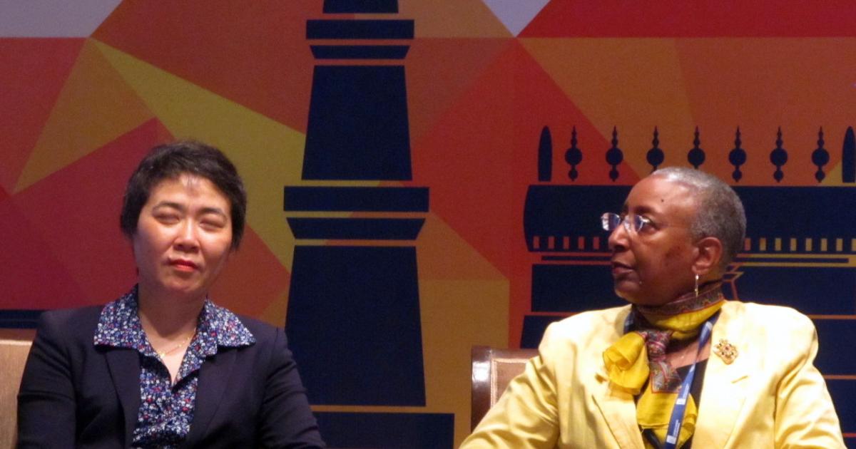 ICAO secretary general Fang Liu (left) and Airports Council International director general Angela Gittens both warned that airport capacity is not keeping up with traffic growth rates in the Asia Pacific region. [Photo: Neelam Mathews]