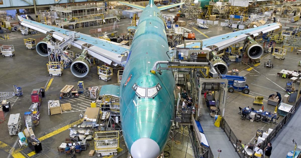 Boeing now builds 747-8s at a rate of 1.3 per month. (Photo: Boeing)