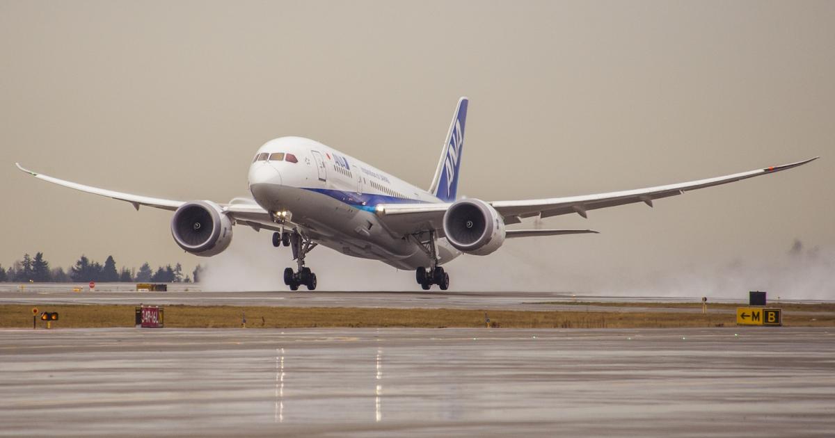 ANA and Boeing celebrated the 100,000th revenue flight by an ANA 787 Dreamliner on January 11 in Seattle. (Photo: Boeing)
