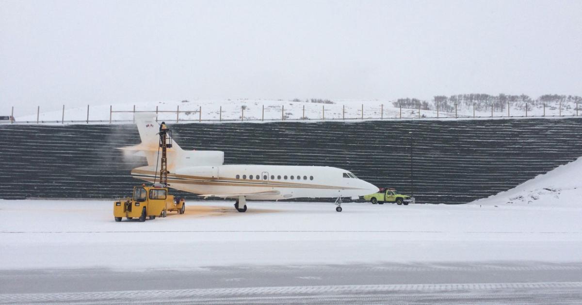 Telluride Regional Airport's new $7 million de-icing/run-up pad will correct a winter issue that has troubled the airport since 2009, and help streamline operations at the ski destination gateway. Photo: Telluride Regional Airport